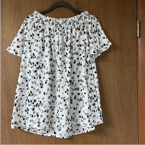 FSL+Appeal size large cheetah print off the shoulders blouse - Picture 6 of 6